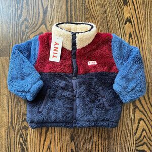 NWT - Tiny Cottons Color Block Polar Sherpa Jacket (4Y)
